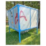 Hirsch hopper 79x79x90H w/ 2 slide gates, on