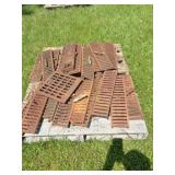 pallet of 19" x 5" cast iron drainage flooring