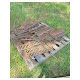 pallet of 19" x 5" cast iron drainage flooring