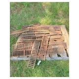 pallet of 19" x 5" cast iron drainage flooring