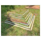 8) right angle frames 64" x 65" of 2x2 sq tube