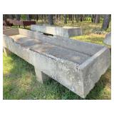 concrete trough 114" x 39" x 9" deep x 2 ft tall