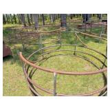 3) 8 ft dia metal hay rings