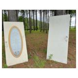 2 metal doors: 1) 36 x 83,  1) 36 x 79