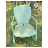 vintage type metal patio chair