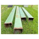 7.5 x 7.5 x 3/8 thk square metal: 2) 10 ft, 2) 7ft