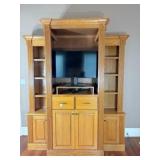 Oak entertainment center 80 x 25 x 99H see more