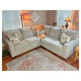 cloth covered sectional sofa 91" both directions