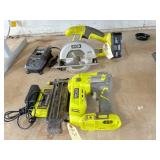 Ryobi circle saw & brad nailer - see info