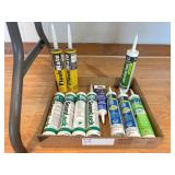 Box of sealant & adhesives