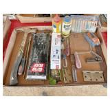 hammers, spike nails, plumber tape & misc.