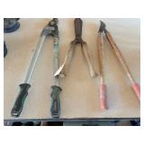 2) loppers & 1) shear