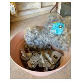 tote of construction parts