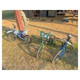 3) kid bicycles