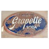 Vintage metal Grapette sign