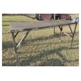 welding table 72 x 24 x 40H on wheels w 4.5" vise