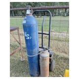 Oxygen/Accetylene bottles, dolley & toolbox