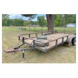 16 ft x 78" flat metal bed trlr w bent axle -