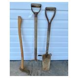 tater fork, sharp shooter, ax