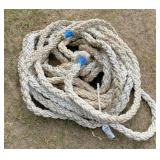 100 ft nylon rope, 4) pair platted round