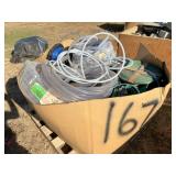 large box of tubing, hose,belts, & parts drawers