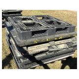 4) ? plastic pallets -3) 48x48x6, 1) 43x43x5