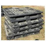 5) plastic pallets - 48 x 48 x 6