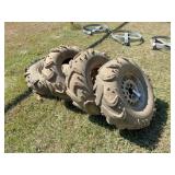 4) ATV wheels 27x9.75-12  (1 has no rim)