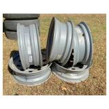 5) 5 hole rims - 4.5" pattern 2 have bent edge
