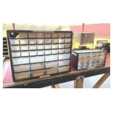 2 plastic small parts cabinets