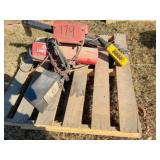 Dayton 2 ton chain hoist w motorized trolly roller