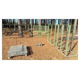 racks on wheels,6x6 panel,scrap bin, grinder,