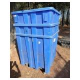 3) plastic bulk trash cans on wheels 46x46x46" H