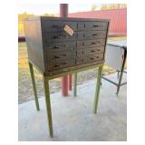 machine shop tool storage on stand