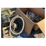 large AMK electric motor, pinion gears, wire