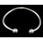 .925 Sterling Cuff-Style Bracelet with Ball Ends