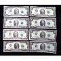 8 $2 Bills from 1976,1995 and 2003