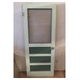 Old Wooden Door with Glass Pane - 78.5 x 32"