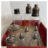 Vtg. Sterling Capped S/P Shakers and Bottles