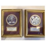 Two 1995 Laser Cut 9x10 Christian Wall Hangings
