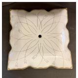 Beautiful Vintage Square Glass Light Fixture