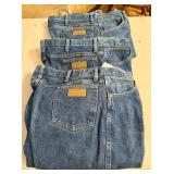 Three Pair Of Mens Wrangler Jeans - 40x34 - RETAKE