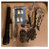 Box Lot of Useful Home Tools and Decor