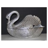 Arthur Court Swan Shaped Aluminum Soup Tureen