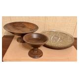 3 Quality Heriloom Oak Serving Pieces