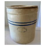 Vtg. Marshall Potter 3 Gallon Lidded Crock - NOTE