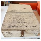 Two Vintage Woden Industrial VPI Boxes - NOTE