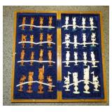 Vtg. Chinese Handcarved Chess Set - NOTE