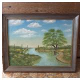 "Rustic "Creek" Oil Painting by A. Talty