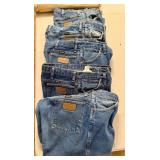 Five Wrangler Jeans Size 38x34